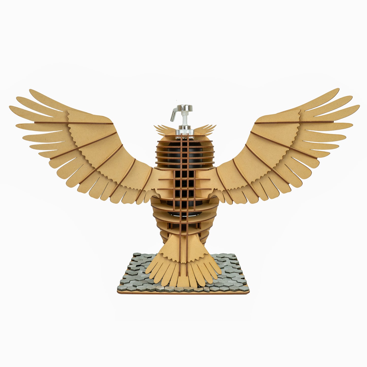 MDF OWL 2023 w/ Silver Hexagon Plate & Nozzle, Spread wings