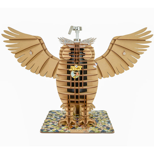 MDF OWL 2023 w/ Colorful triangular mirror plate, Silver nozzle, Spread wings