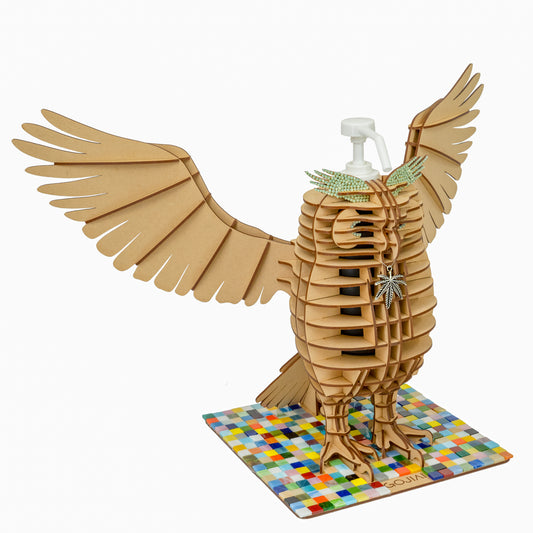 MDF OWL 2023 w/ Colorful square plate, White nozzle, Spread wings