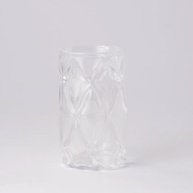 Hand Blown Art Glass Shippo-Pattern Bottle Vase (Choku / Tsubomi)
