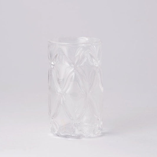 Hand Blown Art Glass Shippo-Pattern Bottle Vase (Choku / Tsubomi)